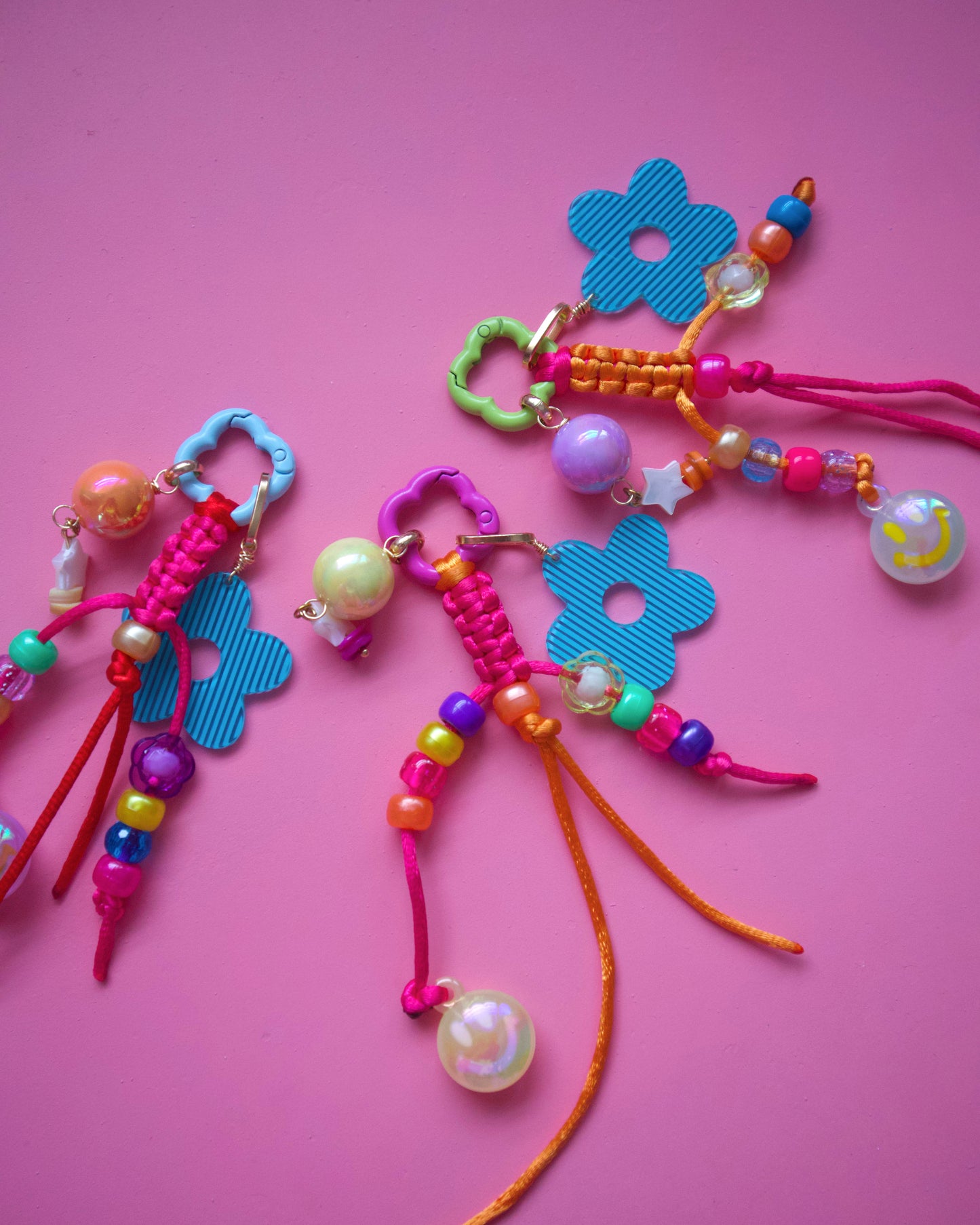 Blue Flower Bag Charm