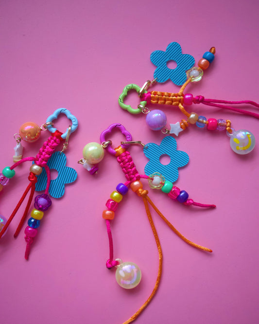 Blue Flower Bag Charm