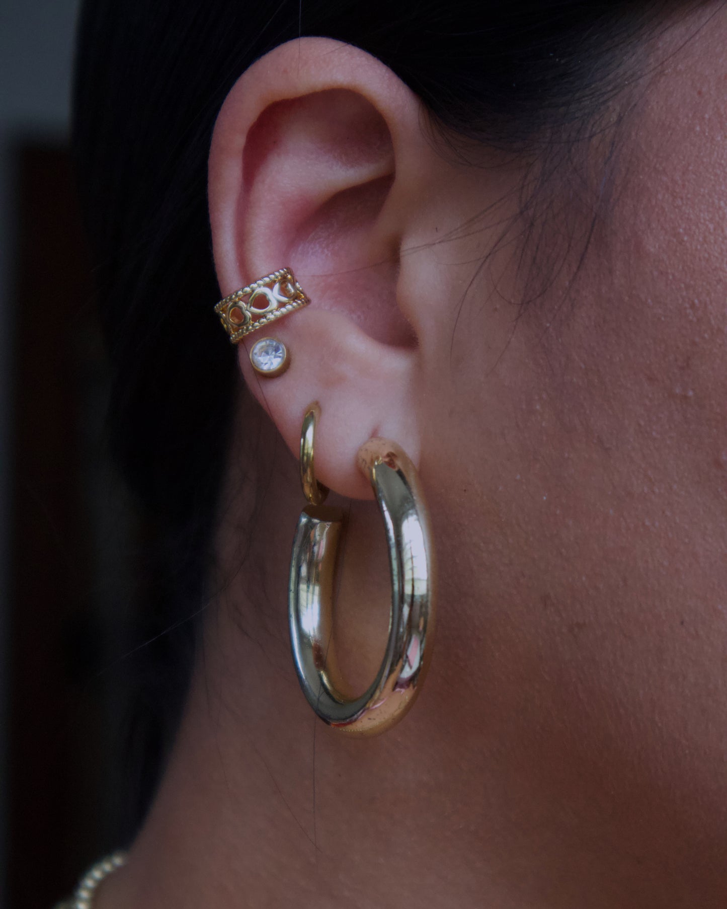 Heart ear cuff